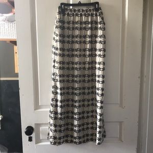 Palm tree maxi skirt with pockets